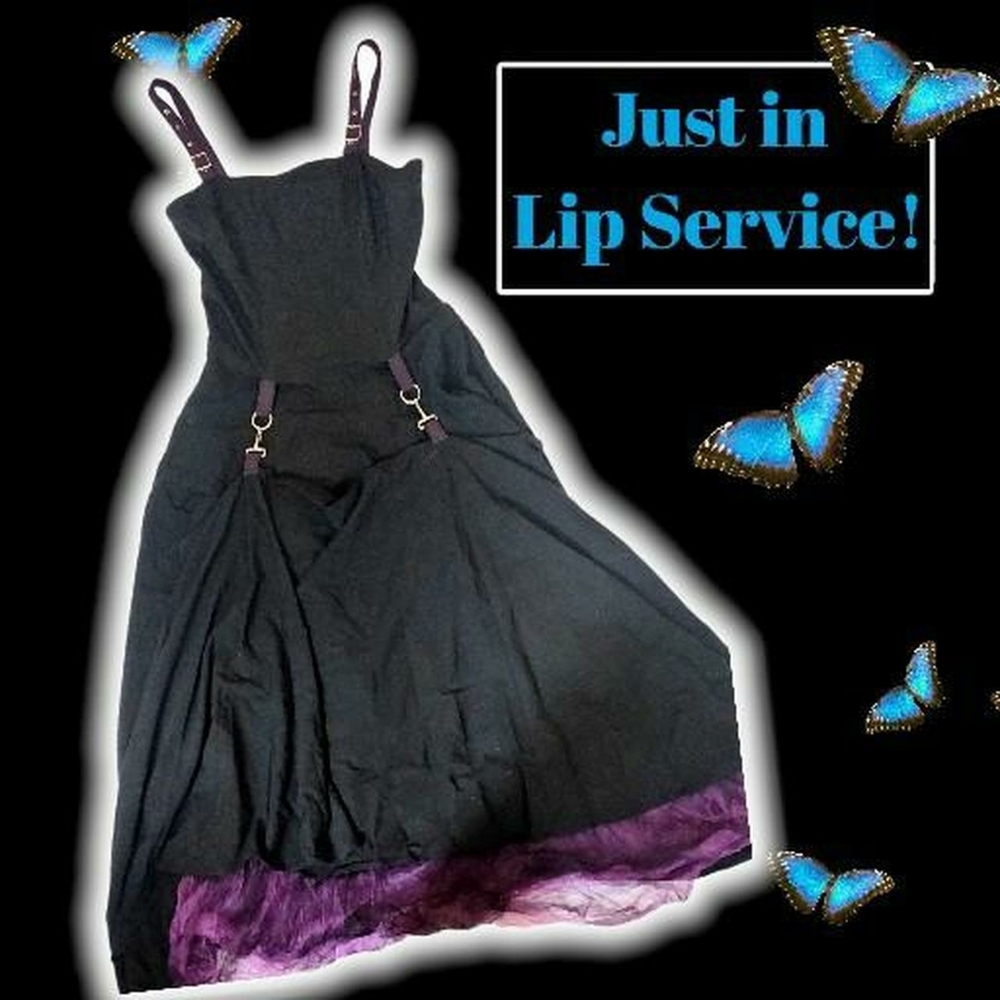 Dark Fae/Goth Girl/Steampunk Lip Service Maxi dress